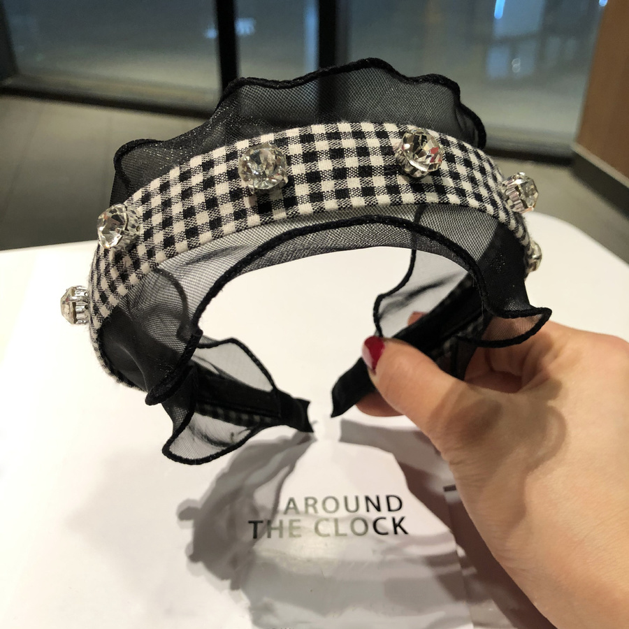 Băng Đô Lưới Đính Đá Phong Cách Hàn Quốc Cho Nữ