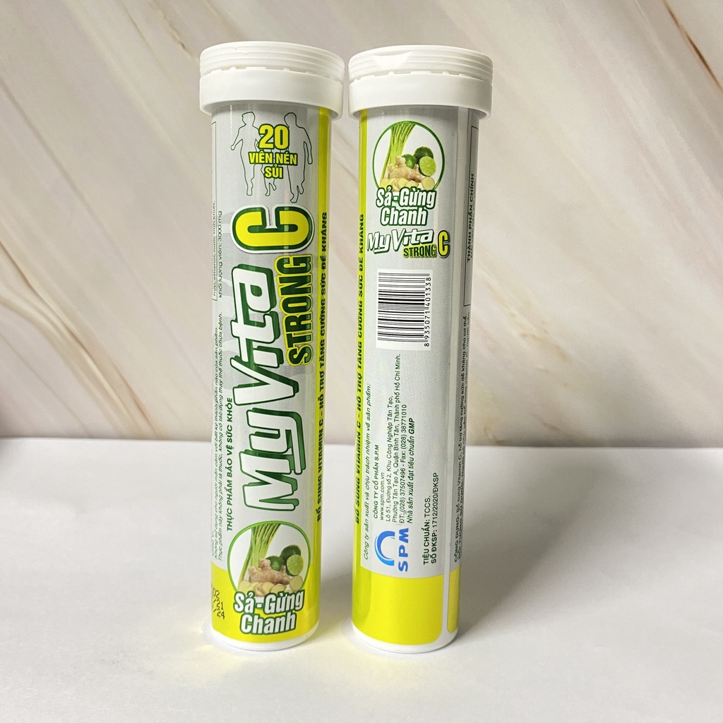 Viên sủi MyVita Strong C  20 viên/tuýp - Bổ sung Vitamin C