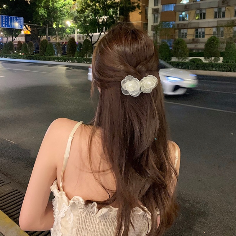 Dễ Thương Kẹp Tóc Lưới Hình Hoa Xinh Xắn Phong Cách Hàn Quốc Cho Nữ