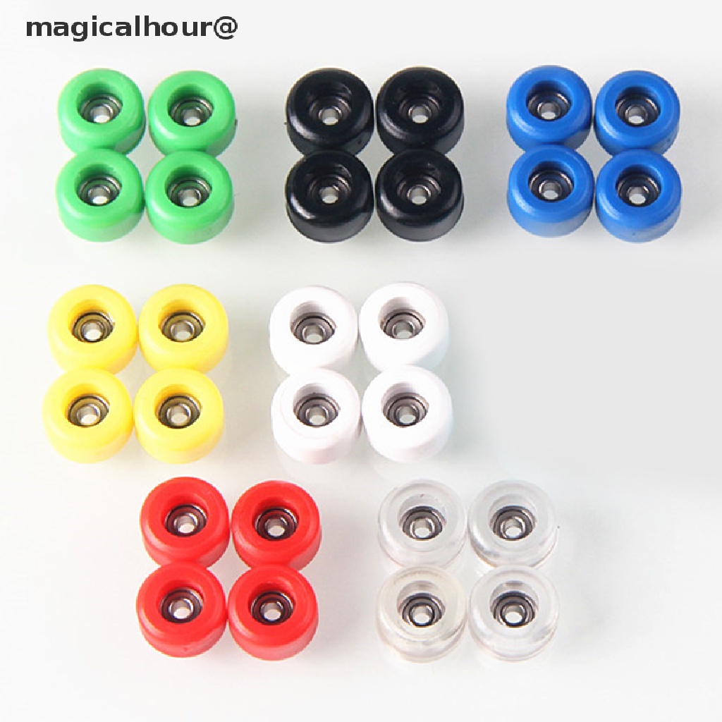 Set 4 Bánh Xe Cho Ván Trượt Ngón Tay Bằng Kim Loại PU + Kim Loại Urethane CNC