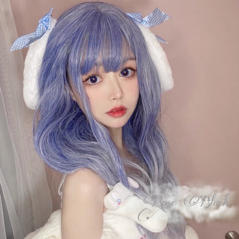 Kẹp tai thỏ lông phối nơ cosplay lolita mã fG-9