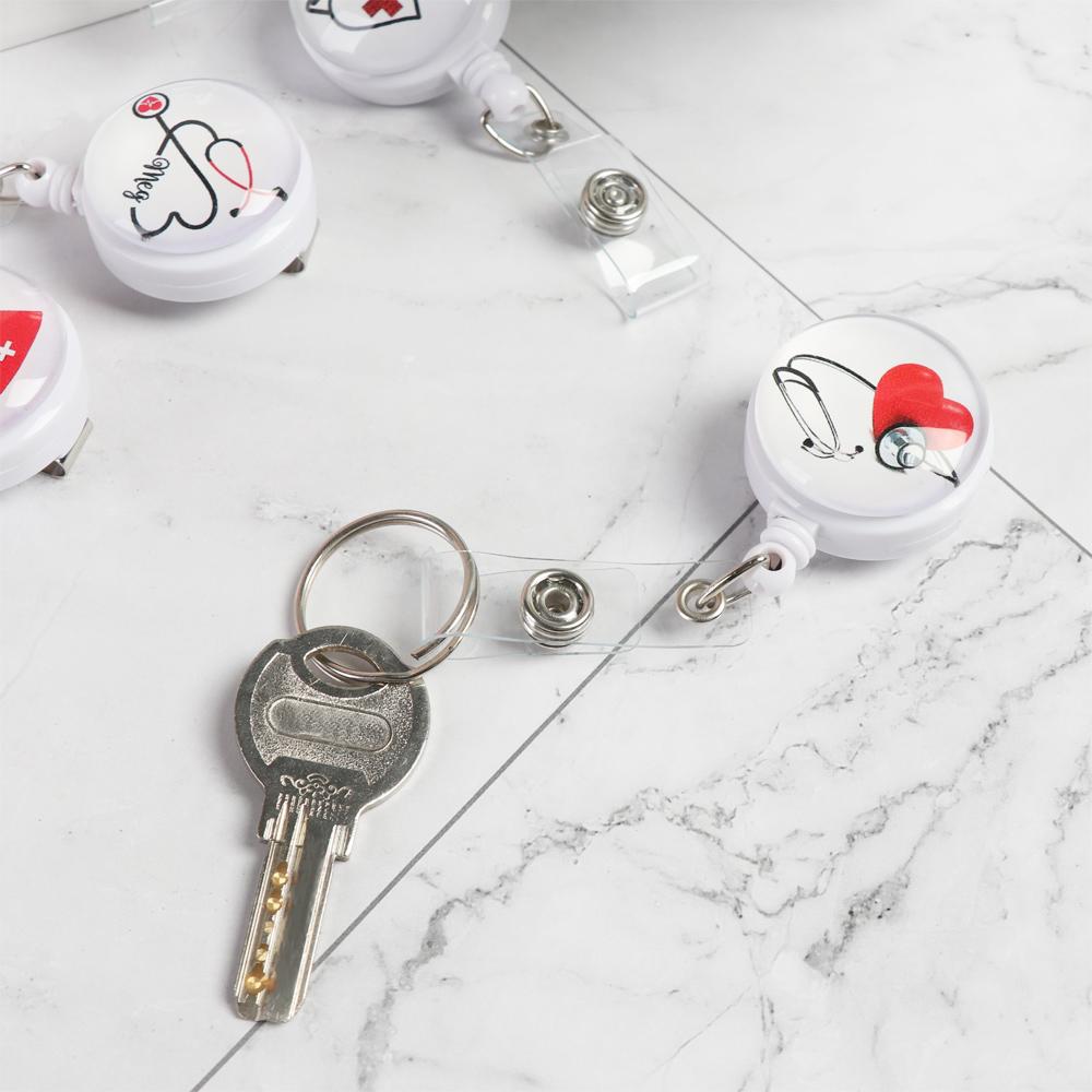 Dây Đeo Thẻ Id In Hình Ống Nghe Bác Sĩ Đáng Yêu