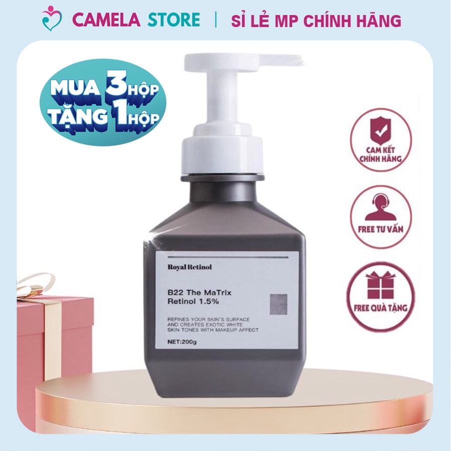 Kem Ủ Trắng Royal Retinol B22 The Matrix Retinol 1.5% Dưỡng Trắng Body Toàn Thân, cấp ẩm, mờ thâm - Chai 200g
