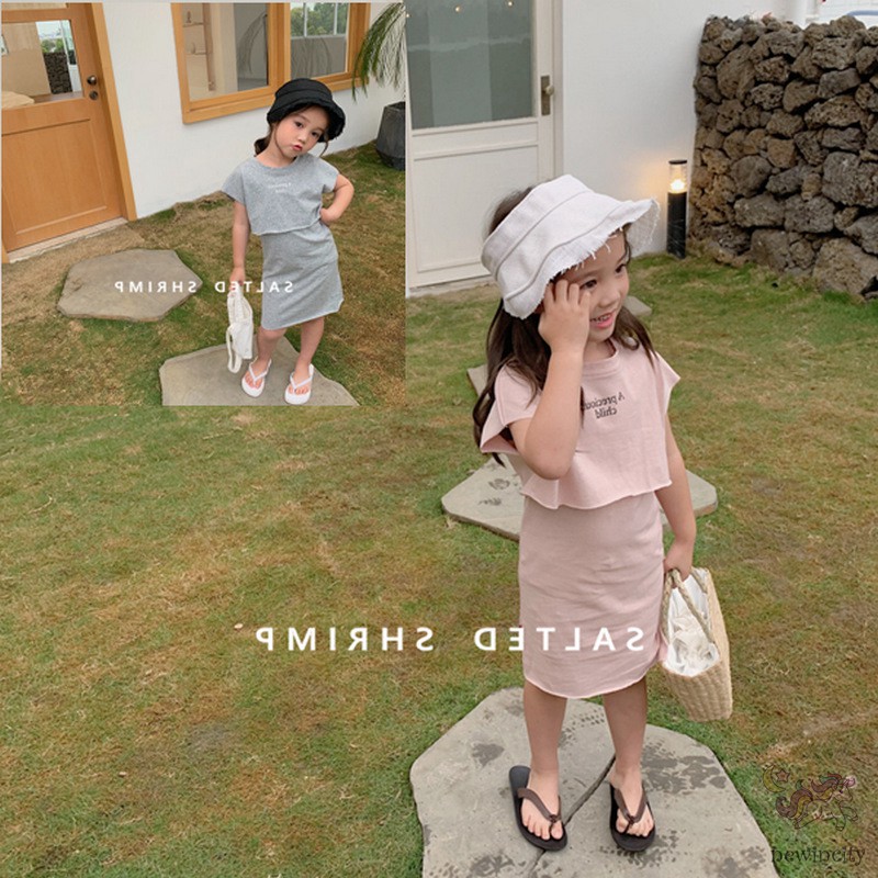 Bộ Đồ Gồm Áo Thun + Chân Váy Phong Cách Hàn Quốc Thời Trang Mùa Hè Trẻ Trung