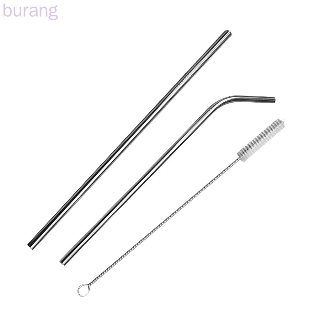 Ống Hút Đầu Cong / Thẳng Bằng Thép Không Gỉ 21.5 cm Tiện Dụng