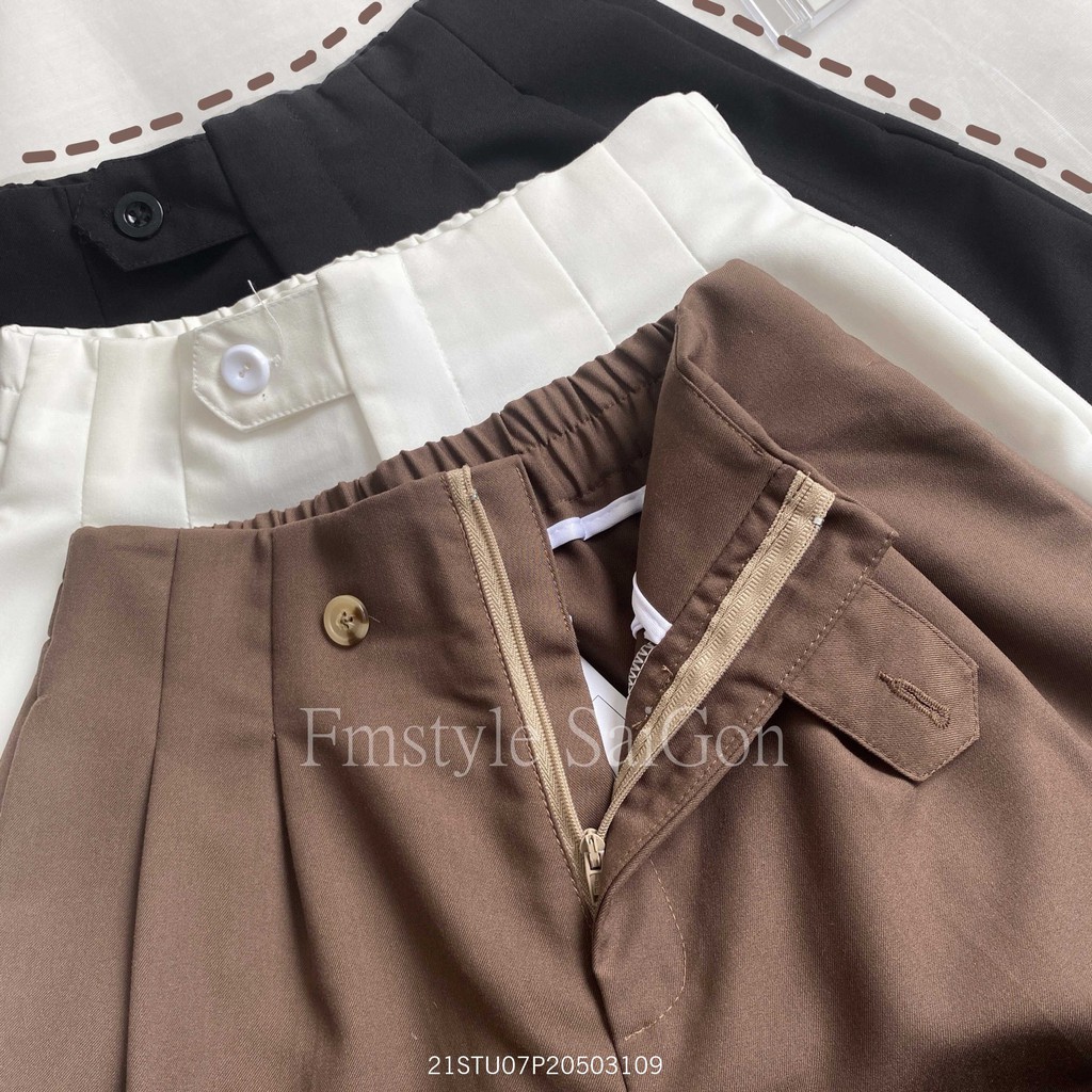 Quần short tây lưng thun nút cài ullzang thời trang nữ Fmstle Saigon 21STU07P20503 | BigBuy360 - bigbuy360.vn
