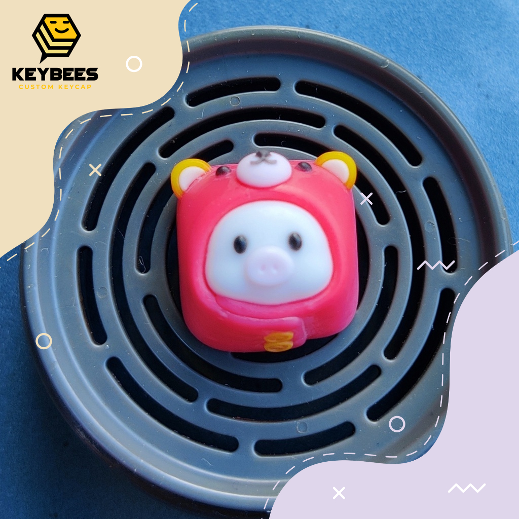 Nút bàn phím cơ Piggy Bear Pajamas Keycap