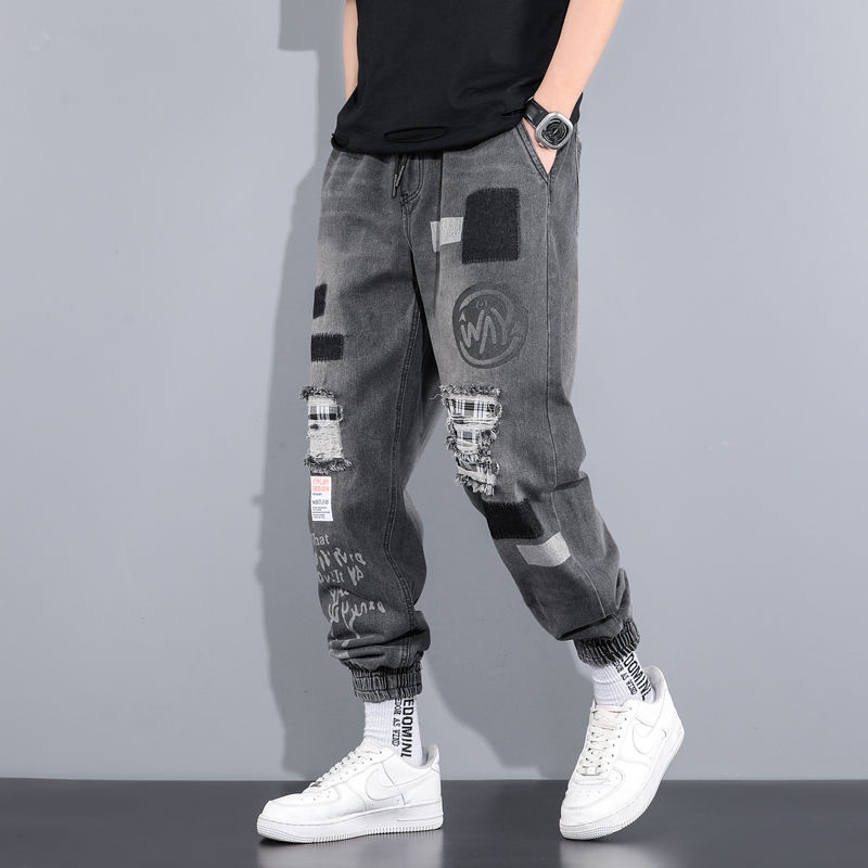 Quần Jeans Dài Ống Túm Plus Size Cho Nam