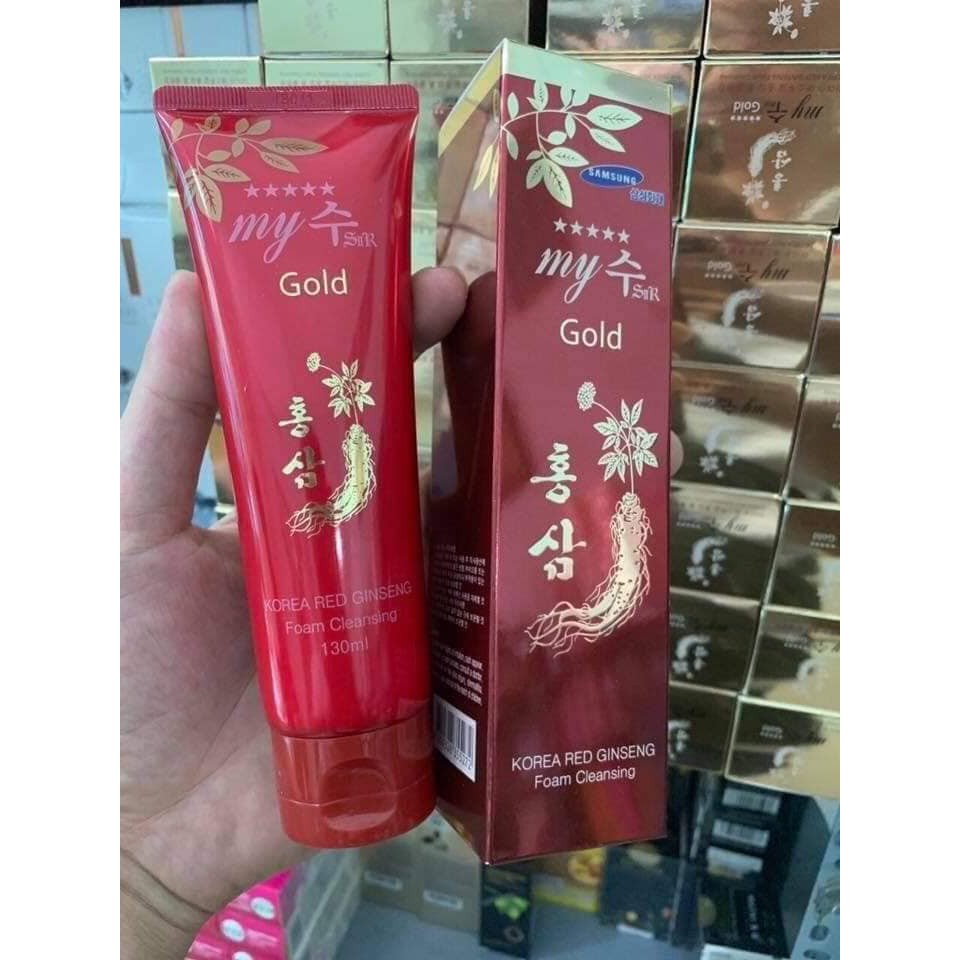 Sữa Rửa Mặt Hồng Sâm Đỏ Hàn Quốc My Gold 130ML- HÀNG CHÍNH HÃNG CS08