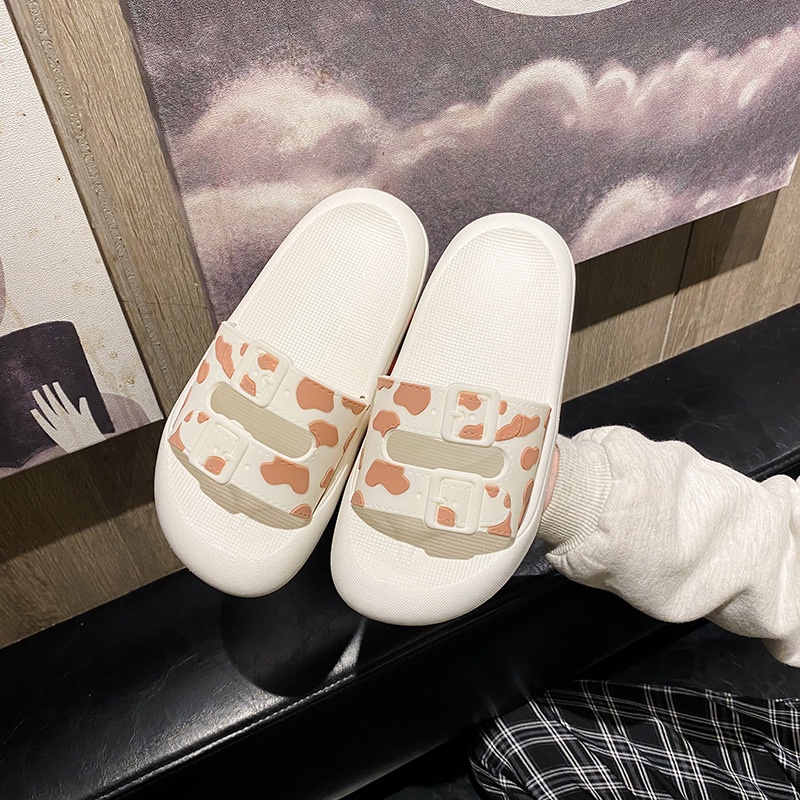 QiaoYiLuo Dép Đi Trong Nhà Đế Mềm Họa Tiết Hoạt Hình Dễ Thương Cho Cặp Đôi