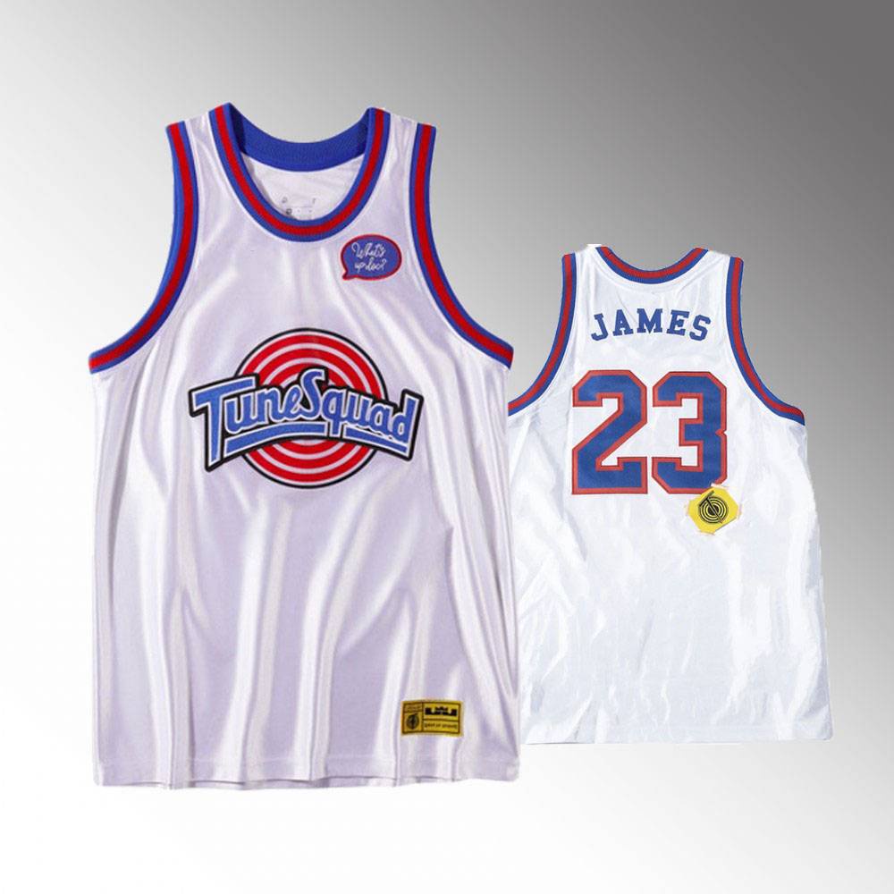 Áo thun thể thao Jersey LeBron James White LeBron x Tune Squad DNA thời trang