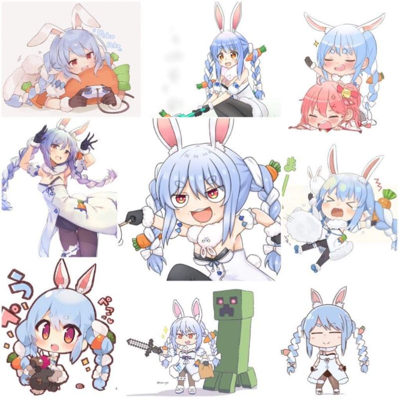 10-60 hình dán Stickers Usada Pekora - Hololive decal