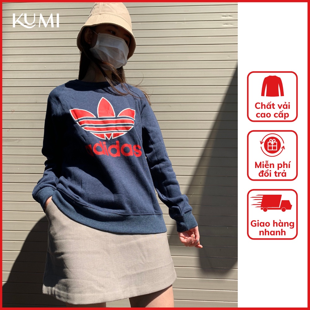 Áo Nỉ Nữ Chất Nỉ Bông Cao Cấp Chuẩn Xuất Khẩu, Áo Thể Thao Nữ Chất Nỉ Bông Kiểu Dáng Năng Động Kumi Fashion - Xanh Than