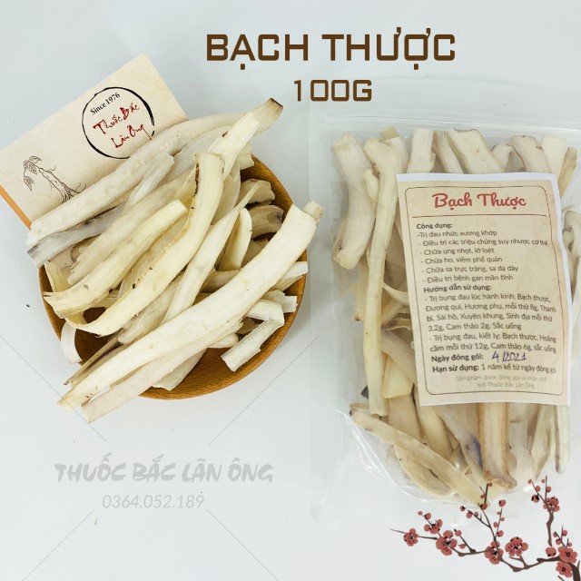 Bạch thược 100g (Hàng Trắng, Sạch)