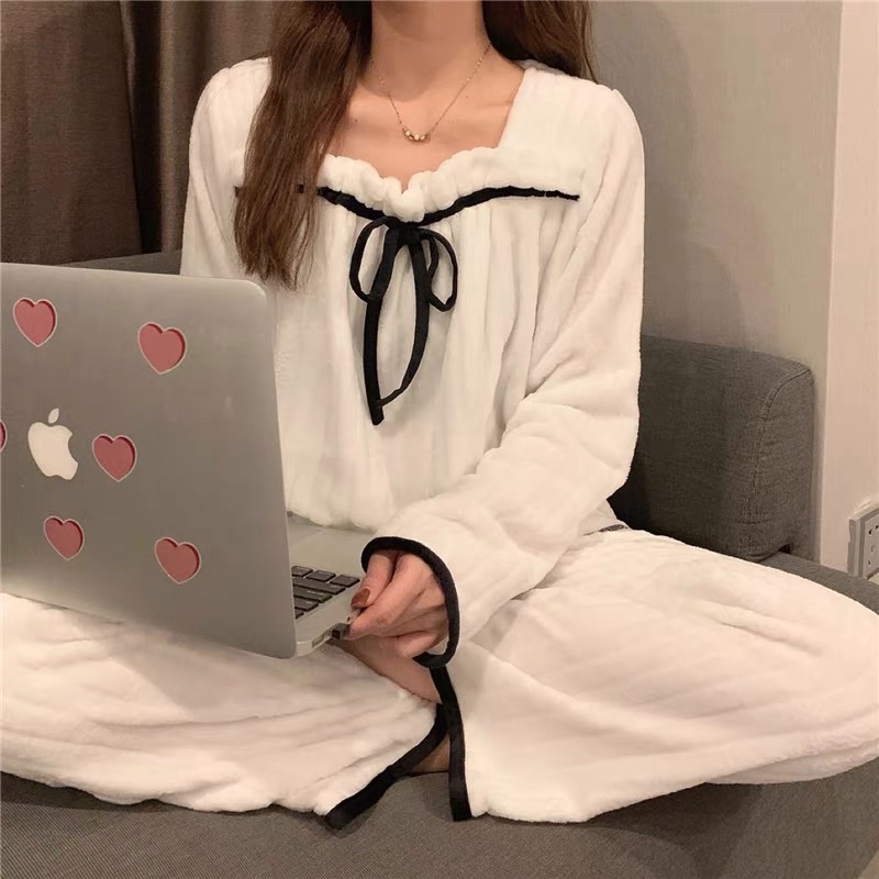[46CAM]Bộ đồ ngủ bông ấm áp rộng rãi