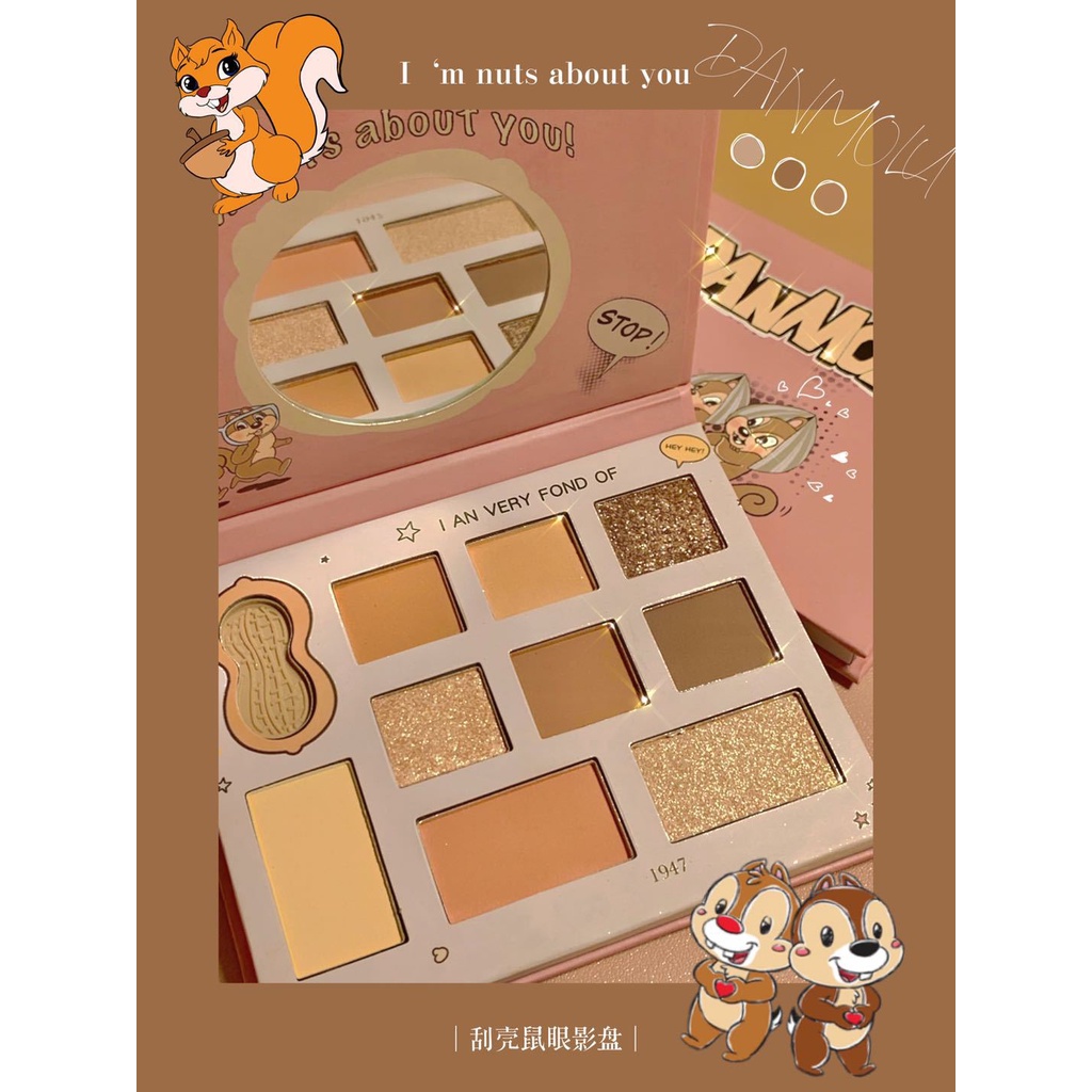{DANMOLU} Bảng phấn mắt hình con sóc, độ bóng mờ cao, rẻ và dễ sử dụng, dành riêng cho những cô nàng dễ thương | BigBuy360 - bigbuy360.vn