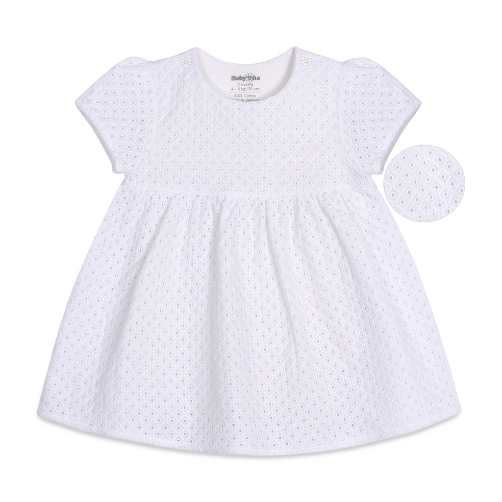 Đầm bé gái body ren tay phồng 1308- BabyOne