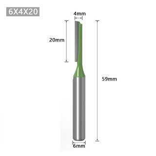 Router Bit 6MM Bit Khắc Đôi Phay Router Shank Gỗ Thẳng