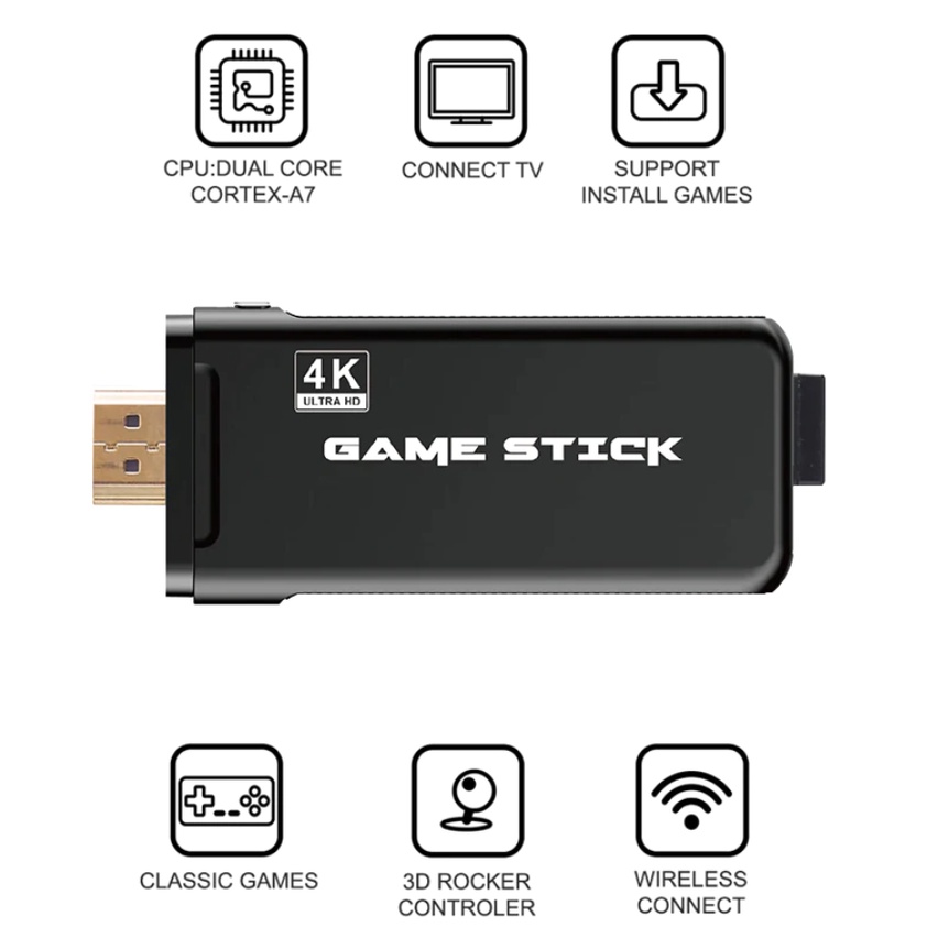 Máy Chơi Game Không Dây PS 3000 - Bản 64G - 10000 Game - Chế Độ 4K - Kết Nối HDMI Với Tivi - Bảo Hành 6 Tháng