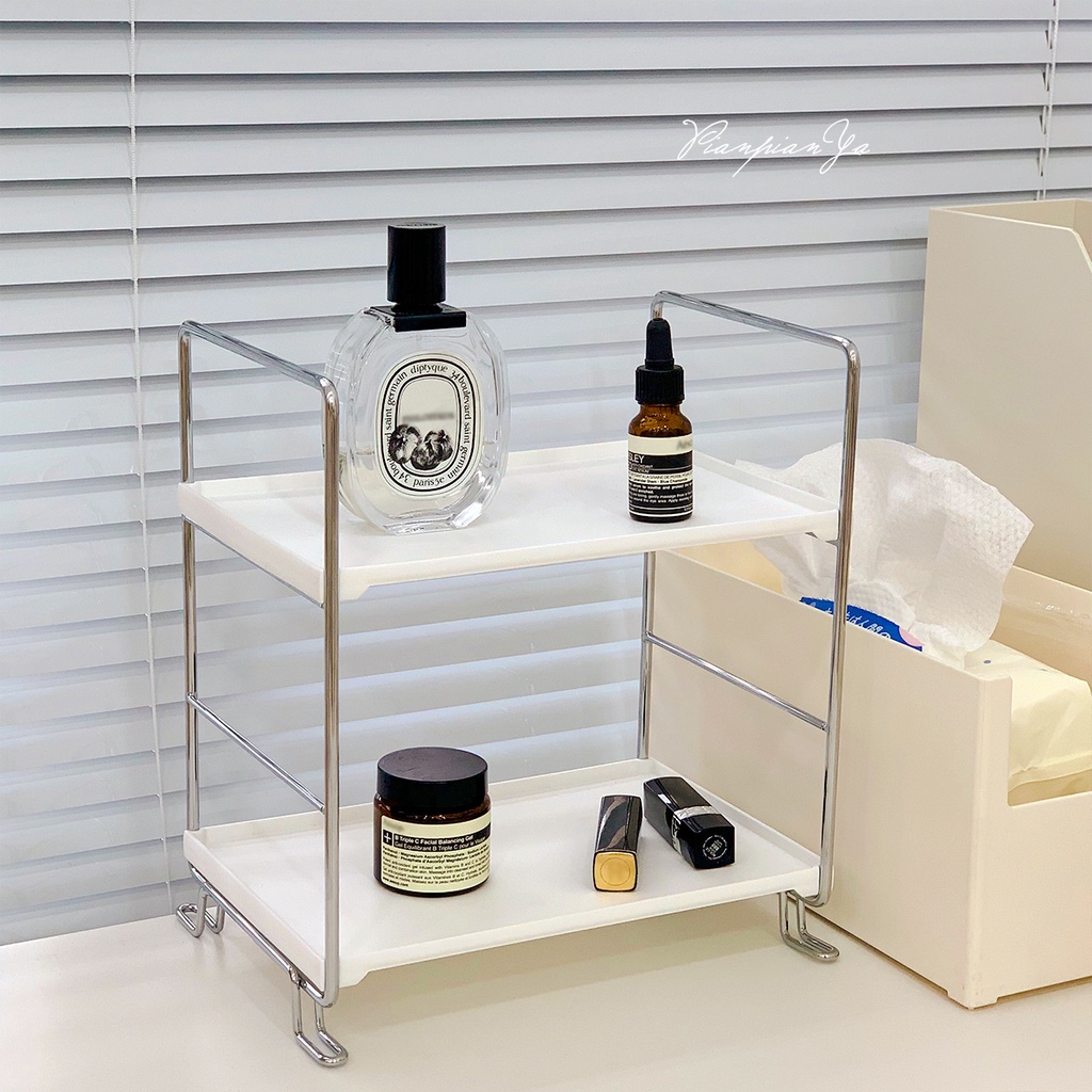 Kệ đựng mỹ phẩm 2 tầng tiện dụng, kệ nhà tắm Oron siêu xinh