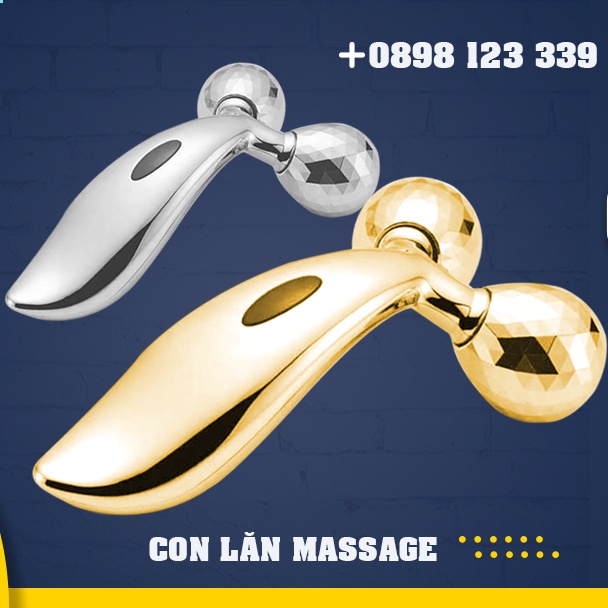 Con Lăn Massage Mặt Và Toàn Thân 3D nâng cơ mặt vừa làm da căng bóng, giúp lưu thông mạch máu tạo cằm Vline