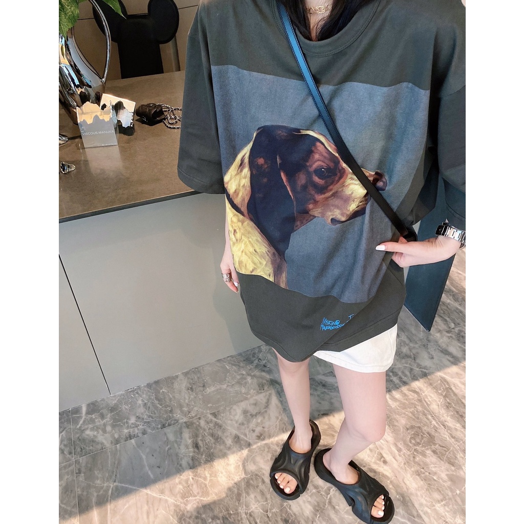 NRVP Áo Thun Nữ Oversize Cổ Tròn Thời Trang Hàn Quốc