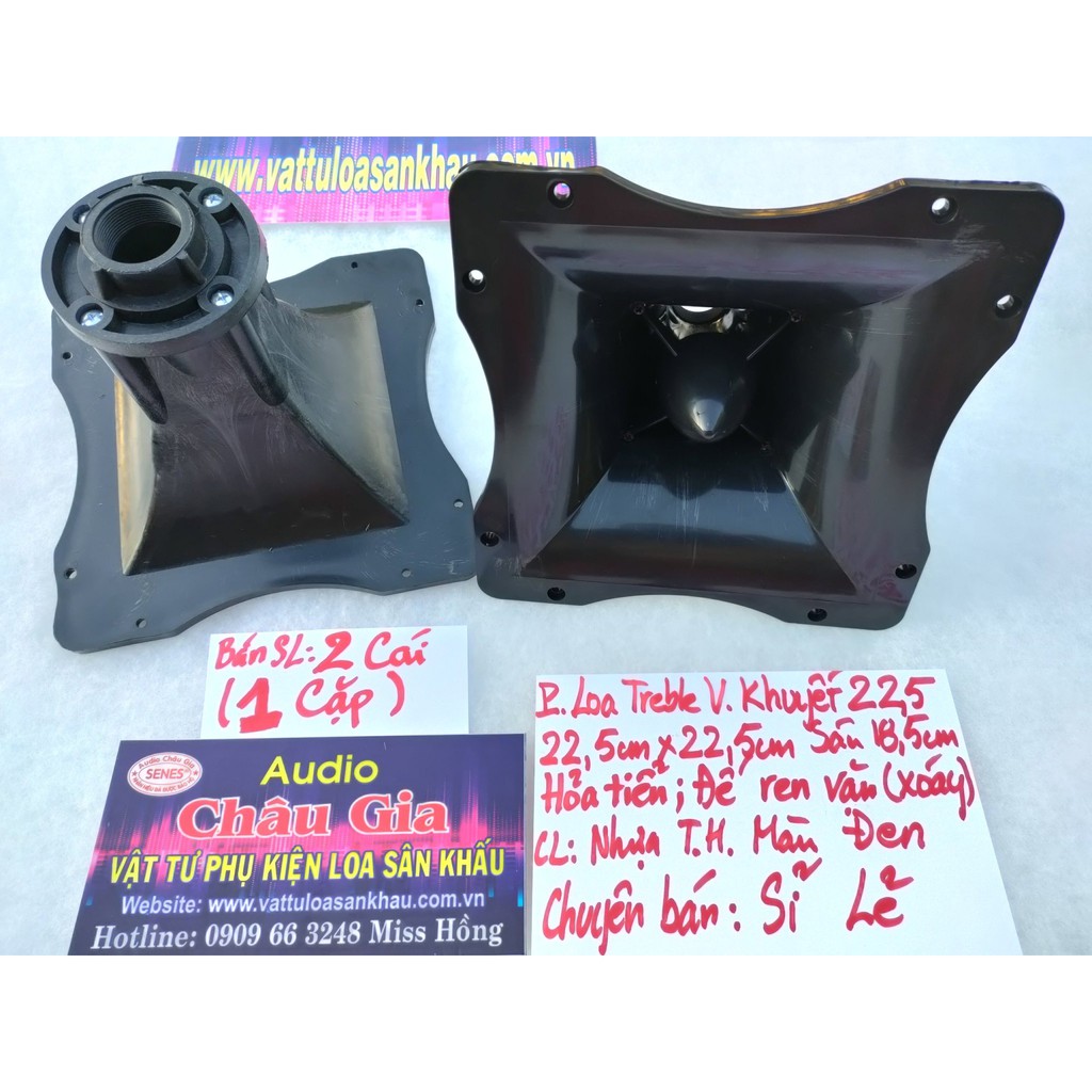 Phễu loa treble 22cm hỏa tiễn ren vặn 2 cái Audio Châu Gia