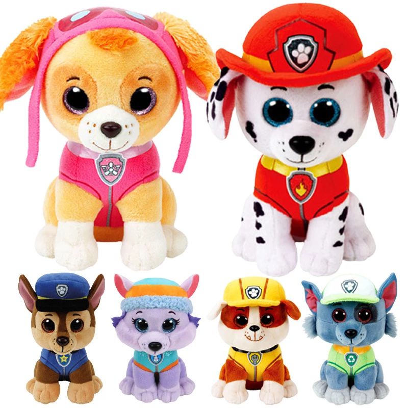 Đồ chơi chú chó Paw Patrol Marshall Rubble Chase Rocky nhồi bông dễ thương