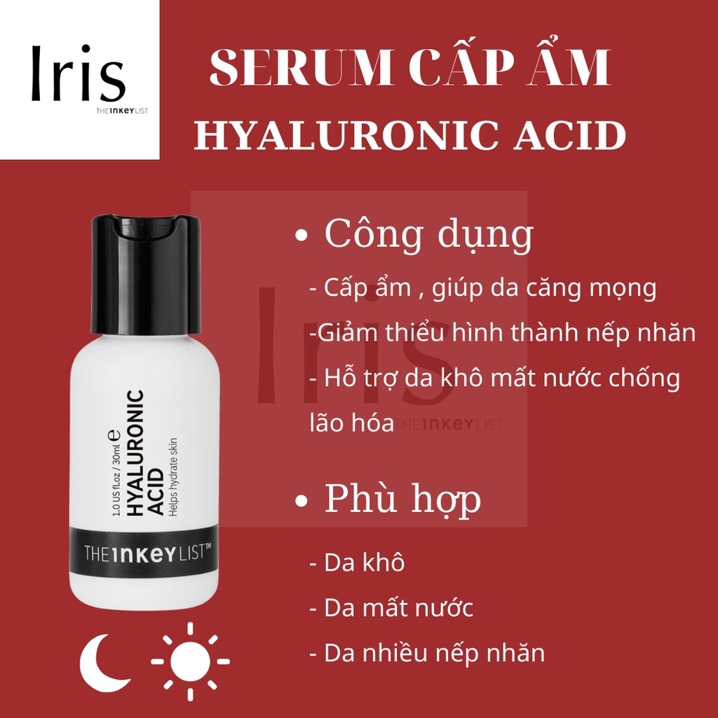 ✅ Serum cấp ẩm,cấp nước Hyaluronic Acid The INKEY List (BILL CANADA)