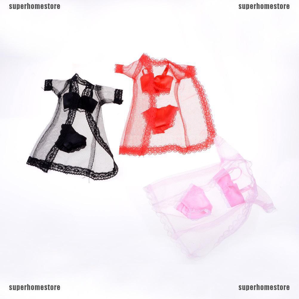 1 Bộ 3 Đồ ngủ Phối Ren Cho Búp Bê