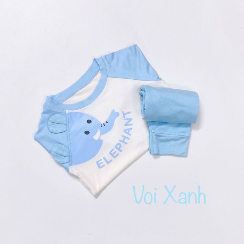 Bộ thun lạnh dài tay⚡FREESHIP⚡bo gấu co giãn 4 chiều cho bé từ 5-18kg