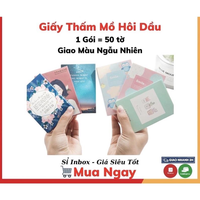 ❤️ Giấy Thấm Dầu 1 Gói 50 tờ Nội Địa Trung Thấm Dầu Tốt Mẫu Mã Đẹp ❤️