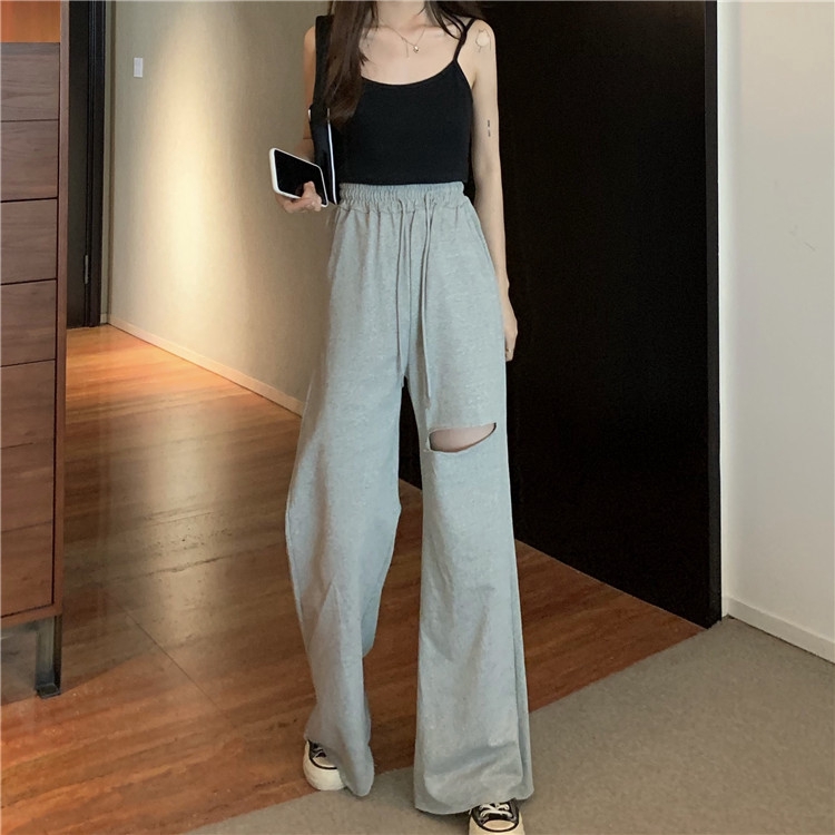 Quần ống rộng dáng dài phong cách Hàn Quốc retro cho nữ | BigBuy360 - bigbuy360.vn