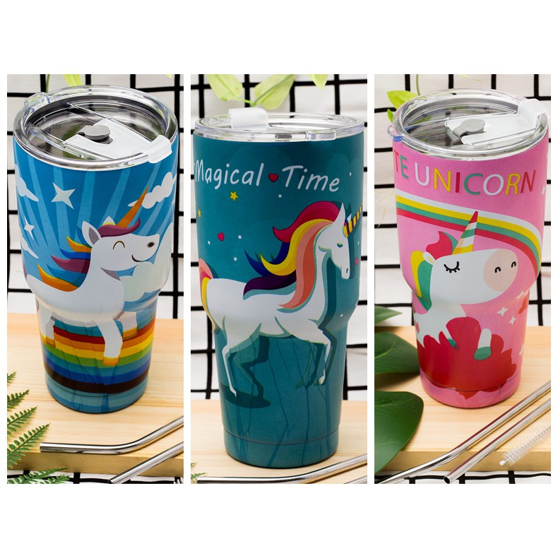 Ly Giữ Nhiệt Loại Tốt 900ml Họa Tiết Cartoon Dễ Thương Cho NỮ