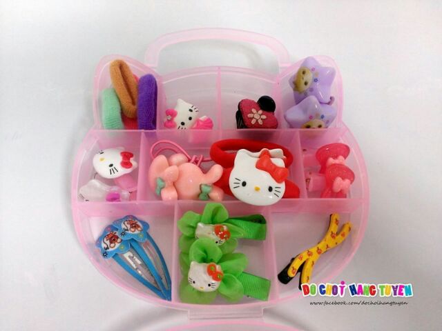 Hộp cột tóc bé gái hello kitty