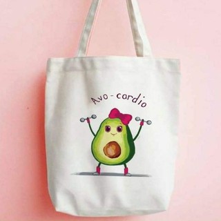 🥝 Túi Xách Tote 🥝 Loại Một Dây in Hình Quả Bơ Và Quả Cherry  Quả Dâu Cho Nữ