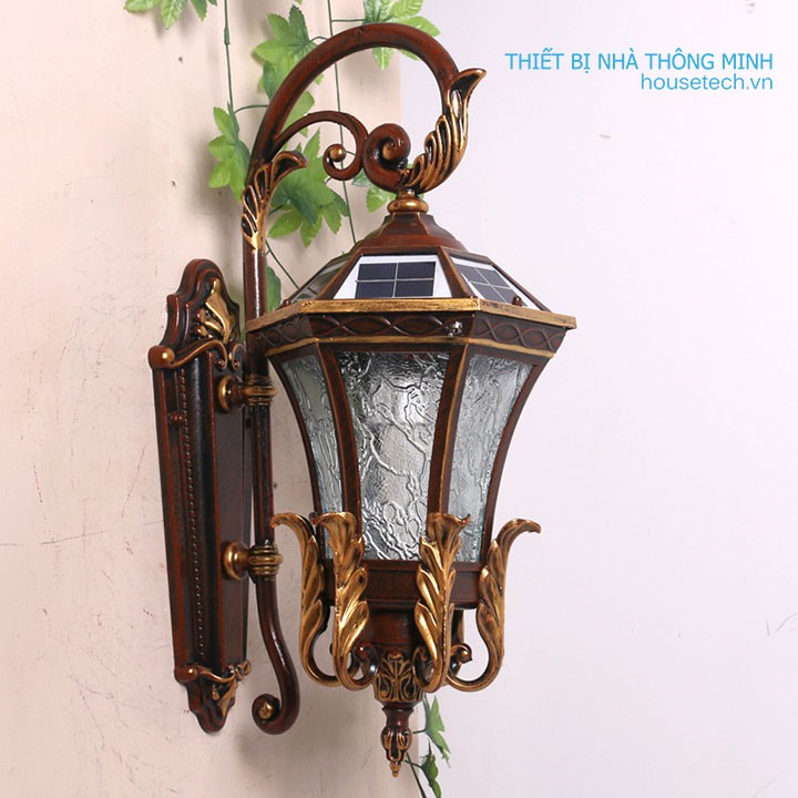 Đèn treo tường hoa văn năng lượng mặt trời cao cấp HT800 - [HTVN]