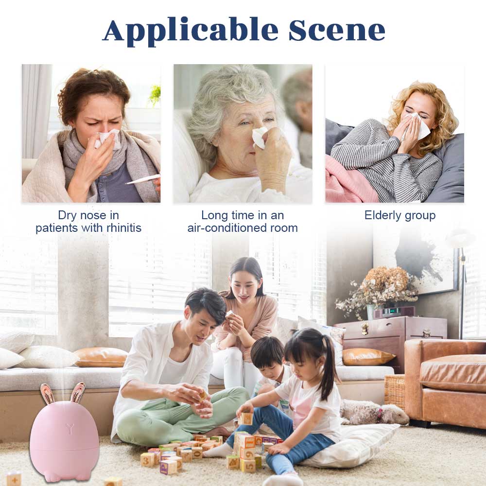 Máy Phun Sương Tạo Độ Ẩm Không Khí 320ML Tiếng Ồn Thấp Kết Nối USB