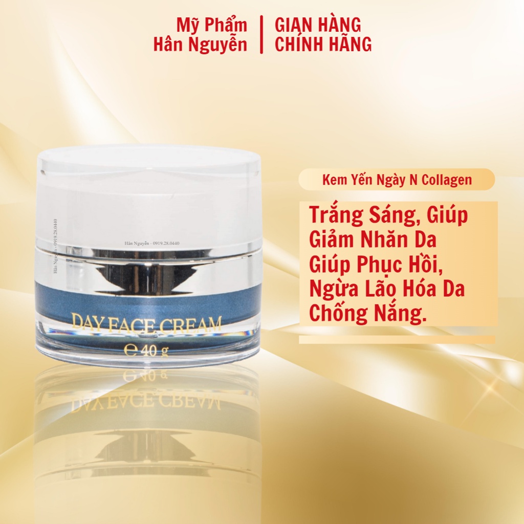 Kem tổ yến ngày dưỡng trắng mờ thâm nám giảm nhăn Ncollagen Hân Nguyễn 40g 8938526572195