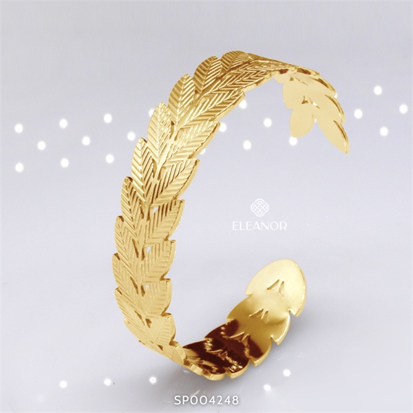 Vòng tay nữ hở Eleanor Accessories titan phụ kiện trang sức thanh lịch sang trọng