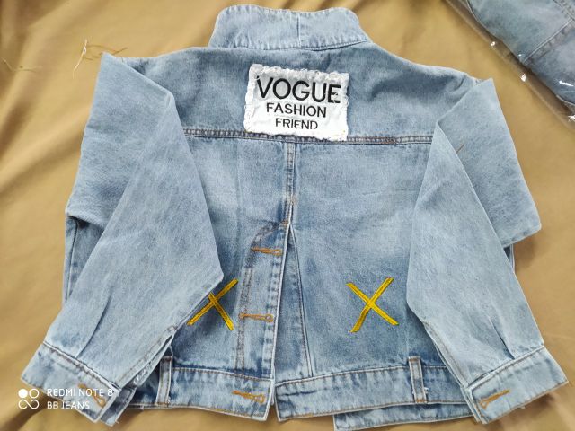 Áo khoác jean nữ form lững Vogue dưới 58Kg hàng loại 1