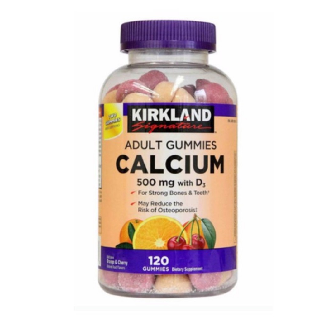 Kẹo Dẻo Bổ Sung Canxi Cho Người Lớn Kirkland Adult Gummies Calcium 120 Viên