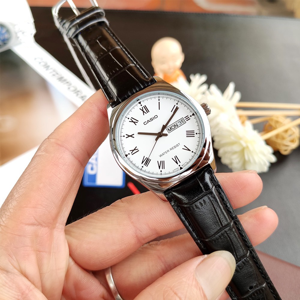Đồng hồ nam dây da CASIO STANDARD MTP-V006L-7BUDF chính hãng Anh Khuê