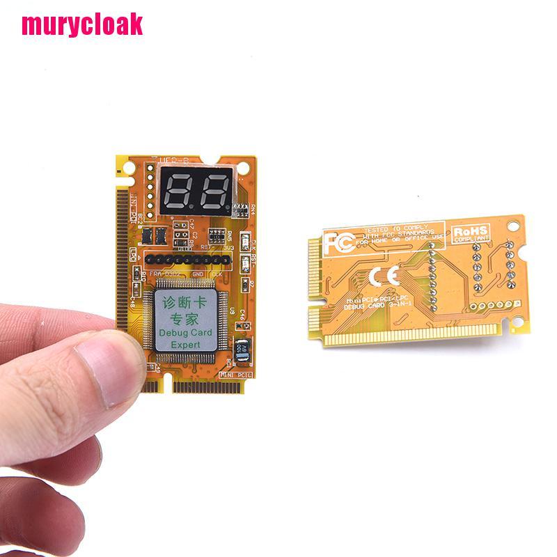 【mur】3 in 1 Mini PCI-E LPC PC Laptop Analyzer Tester Diagnostic Post Test Card