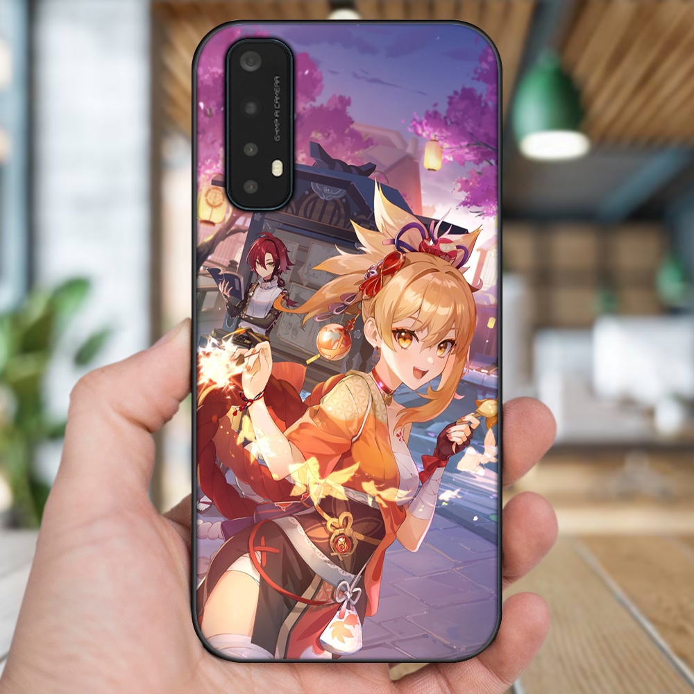 Ốp lưng Realme 7 viền đen in hình Yoimiya Genshin Impact