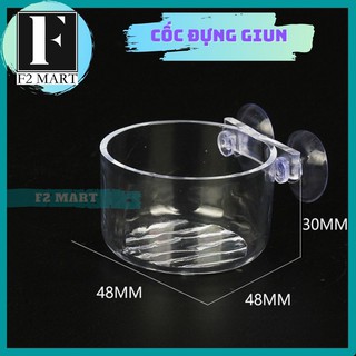 Cốc đựng giun cho cá ăn- cốc đựng giun dán bể kính