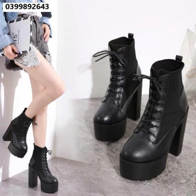 Giầy bốt cao gót cao cấp quảng châu cao 14cm full hộp đẹp tăng kèm đôi tất nữ, cực nhẹ cực êm