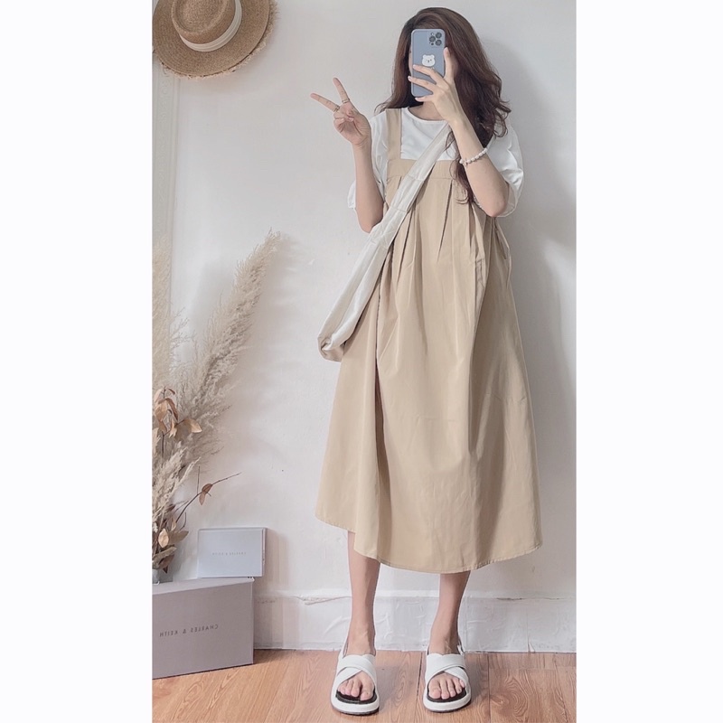 Set yếm ulzzang 3 màu (than, đen, be) | BigBuy360 - bigbuy360.vn