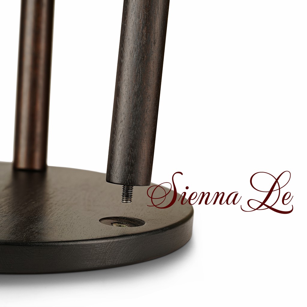 Sienna Le Đôn Gỗ Kệ Giá Tròn Nhỏ Đỡ Chậu Hoa, Chân Lắp Ráp, Mặt Bàn Khoét Rãnh Bàn Kê Đầu Giường (Không bao gồm chậu)