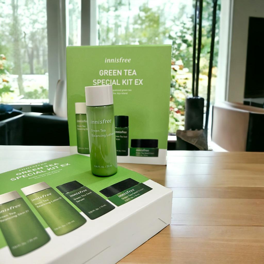 [ CHÍNH HÃNG] Bộ sản phẩm làm đẹp, set mỹ phẩm mini du lịch và Dưỡng Da Trà Xanh INNISFREE Green Tea Special Kit Mini